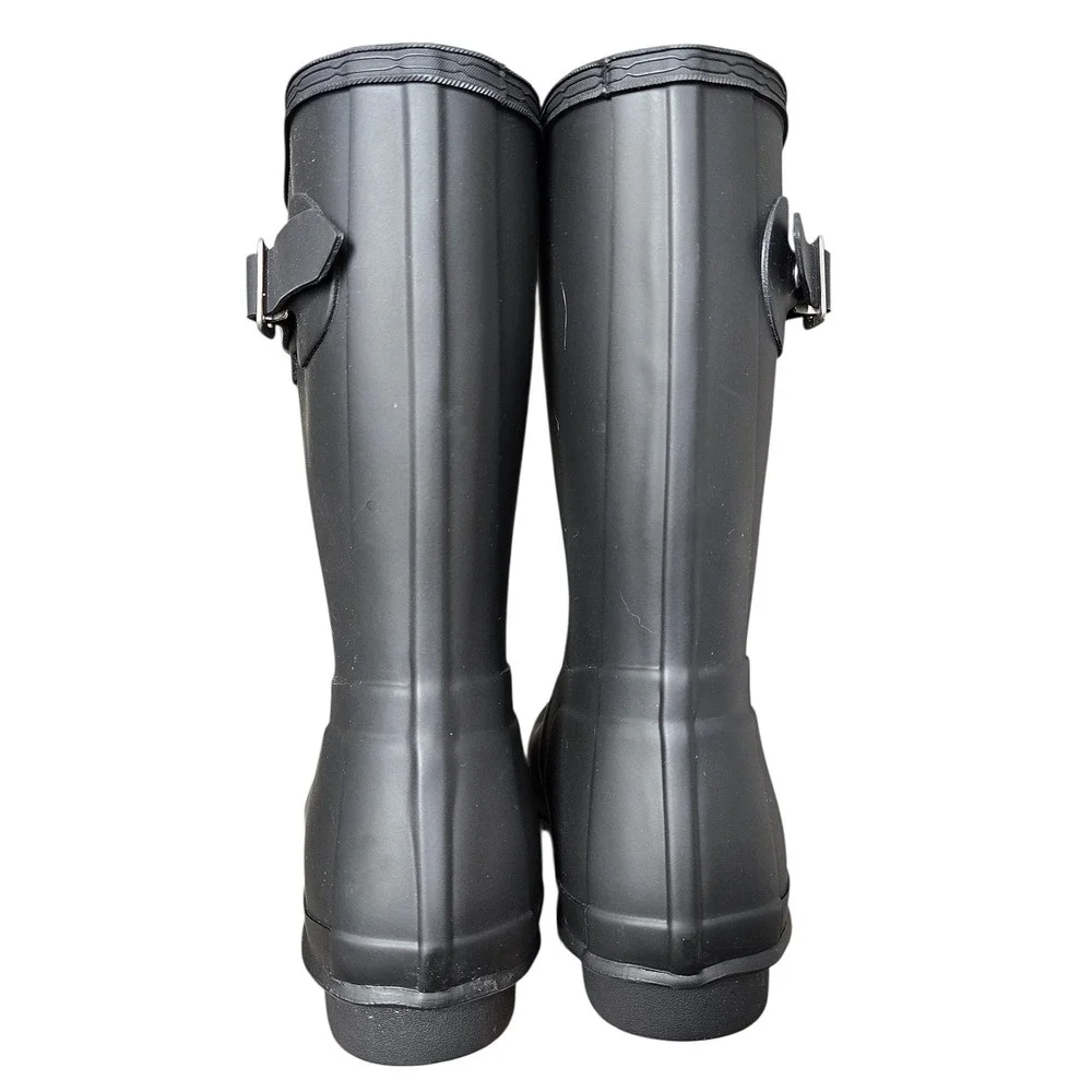 Hunter Original Short Black Matte Rain Boots‎ Womens Size 9 Waterproof